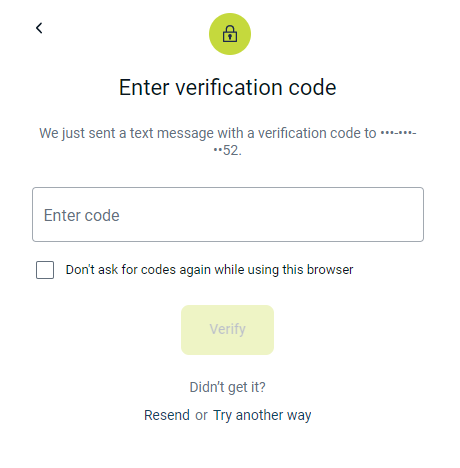 verification code screenshot